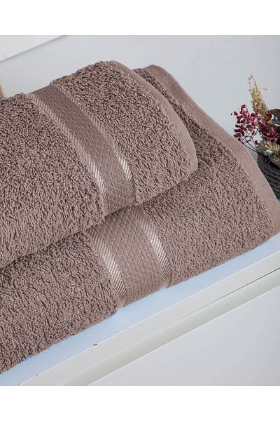 Mira Home 100% βαμβακερό 2 τεμάχια γυναικείο/ανδρικό σετ πετσετών μπάνιου ντους 90x150 cm
