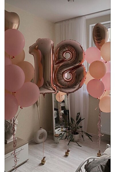 MFM Σετ γενεθλίων με μπαλόνι με αλουμινόχαρτο για πάρτι 18 ετών