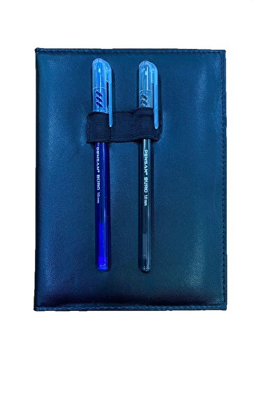 askerpaketi Siyah Desensiz Deri Askeri Not Defteri (20 CM - 14.5 CM)