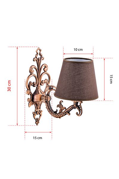 DEDE Zamak Wall Sconce with Copper Brown Hat