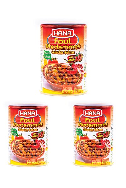Hana Bakla Konservesi Acili 400gr X 3 Adet