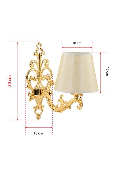 DEDE Zamak Wall Sconce Gold with Gold Hat