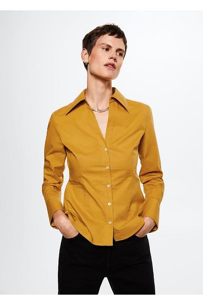 MANGO Woman Cămașă din bumbac esențial