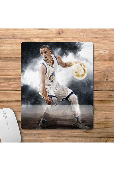 Pixxa ستيفن كاري - ستيف كاري - جولدن ستايت ووريورز - نموذج لوحة ماوس لدعم المعصم Nba - 5