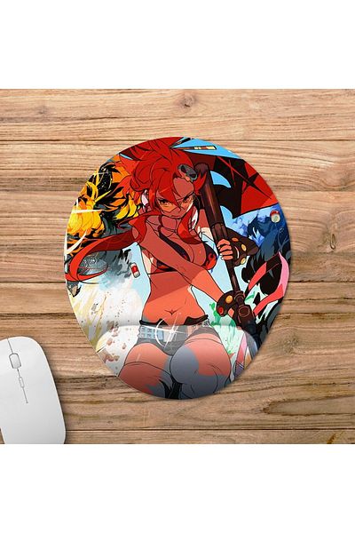 Pixxa نموذج لوحة ماوس دعم المعصم Tengen Toppa Gurren Lagann - 1 بيضاوي