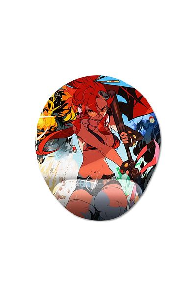 Pixxa نموذج لوحة ماوس دعم المعصم Tengen Toppa Gurren Lagann - 1 بيضاوي