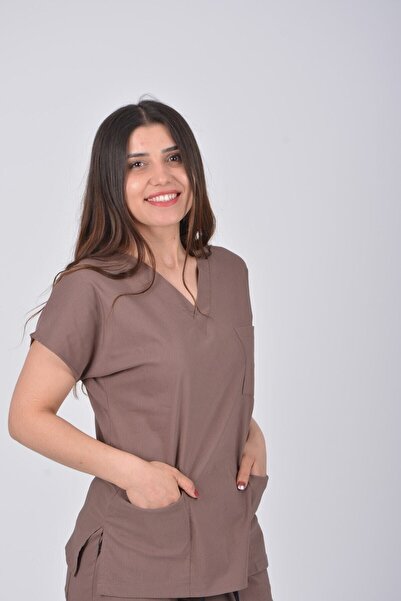 Nur Medikal Giyim Top din Lycra din nurcă închisă