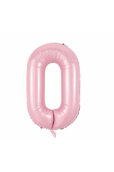 Deniz Party Store Pink 0 Zero Foil Balloon 34 Inch 76-80 Cm