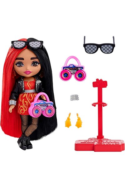 Barbie Extra Mini Bebekler Siyah Ceketli Aksesuarlı Oyuncak