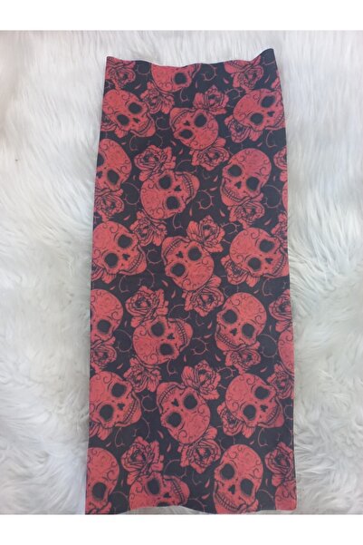 Elvinege Aksesuar Kurukafa Desenli Çok Amaçlı Buff - Bandana - Maske - Boyunl...