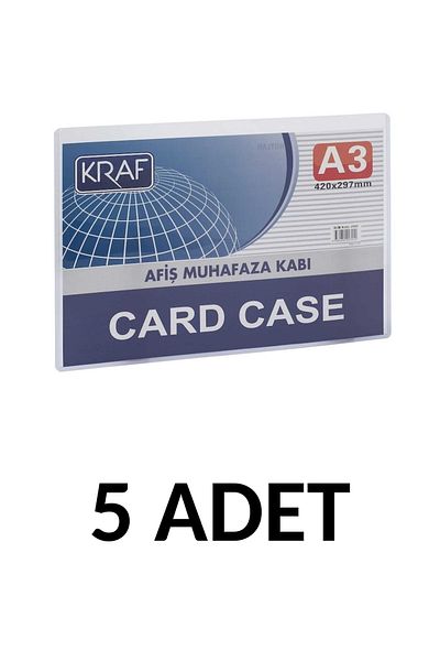 KRAF 5 Pieces Poster Enclosure Container A3 Card Case