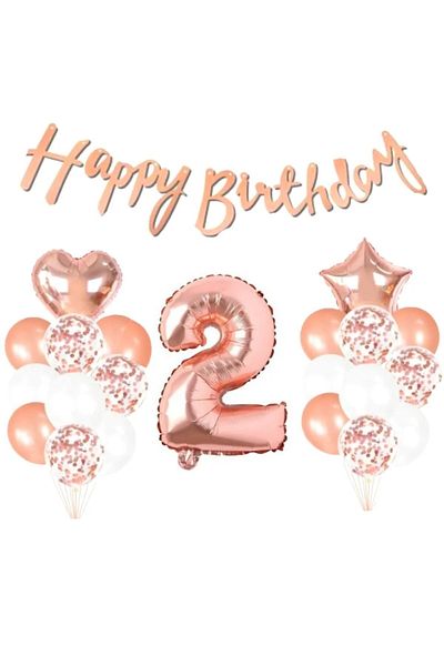 Bkmc Rose Gold Happy Birthday Agriculture for Age 2