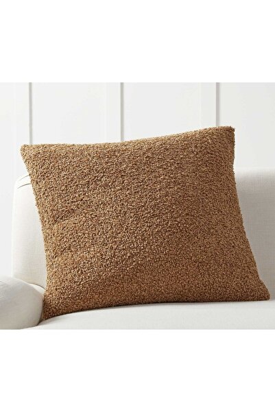 decoralisa Husă de pernă cu design special, crem și maro, 2 piese