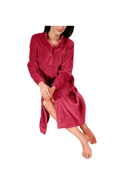 ASN concept Niki Velvet Burgundy Dressing Gown (With Large Size Option)