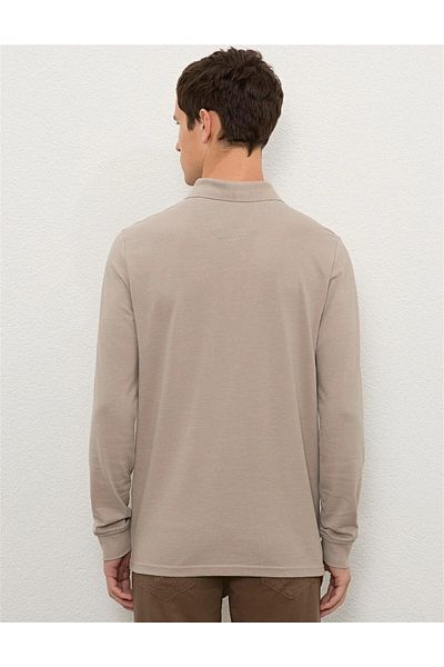 U.S. Polo Assn. BAZA. Hanorac Polo pentru bărbați cu gât polo - Regular Fit 1451570   GTP 049 Piatră