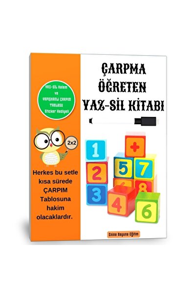 Enine Boyuna Eğitim Çarpma Öğreten Yaz-sil Kitabı (çarpım Tablosu)