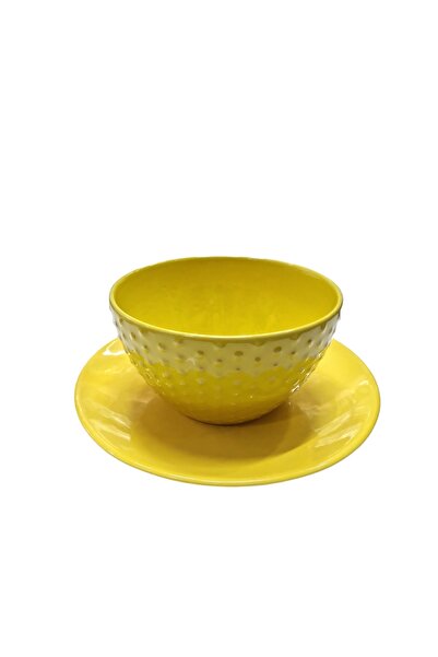 Matar Endüstriyel Mutfak Ekipmanları Porcelain Yellow Color 14*8cm Bowl Porce...