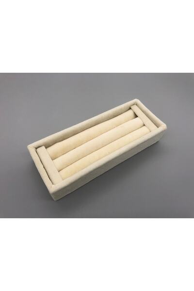 Aydın Decor Yerli Ufak Boy Süet Sosisli Krem Yüzük Standı (aydindecor)