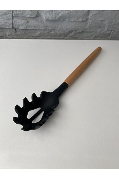 En Ucuz Mağaza ملعقة تقديم معكرونة سباجيتي سيليكون من الخيزران مقاس 30 سم