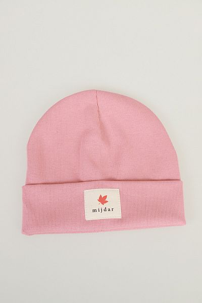 Mijdar Children's Unisex 30/1 Cotton Beanie Dried Rose 5-12 Years Old Standard