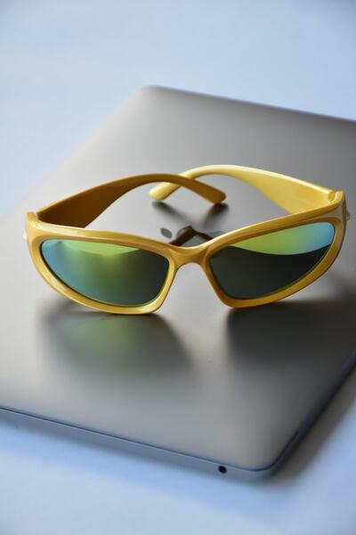 LOOKUP NEW Arleth Unisex Women Men Uv400 Protected Yellow Space Mirrored Image Style New Season Sunglasses