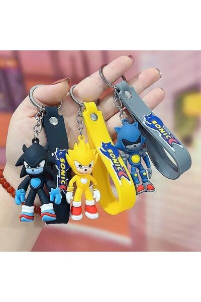 Bakgeldi مجموعة سوبر سونيك مكونة من 3 قطع - سلسلة مفاتيح وحقيبة إكسسوارات على...