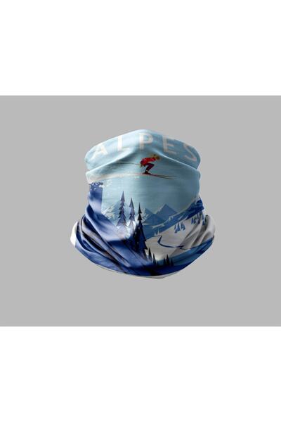 Buffalo Kayak & Dağ Tasarımlı Motorcu Buff Maske Outdoor Boyunluk Unisex Bandana