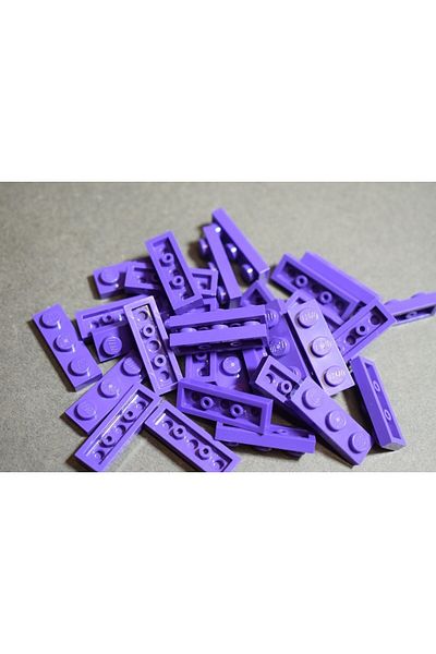 LEGO Original Moc Custom Accessory Creator Plate 1 X 3 Flat Brick Dark Purple 4 Pieces to Ship