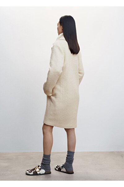 MANGO Woman Curly Woolen Coat