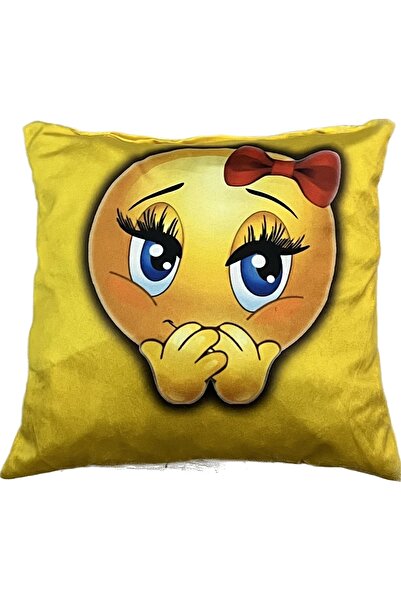 ULUSOY Kirpikli Emoji Yastık 20*20 Cm