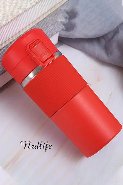 NRDLİFE Locked Double Layer Stainless Steel 400 Ml Thermos Cup Mug Vehicle Coffee Tea Hand Thermos