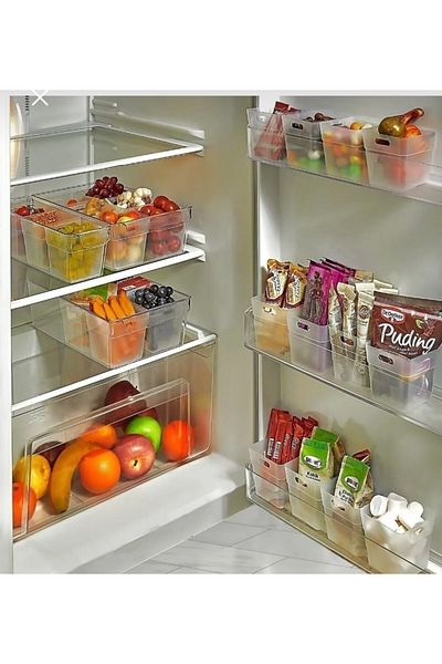 PEGA HOME 6 Pieces of Refrigerator with Doors - Organizer Organizer, 6-Piece Refrigerator and Bathroom Organizer