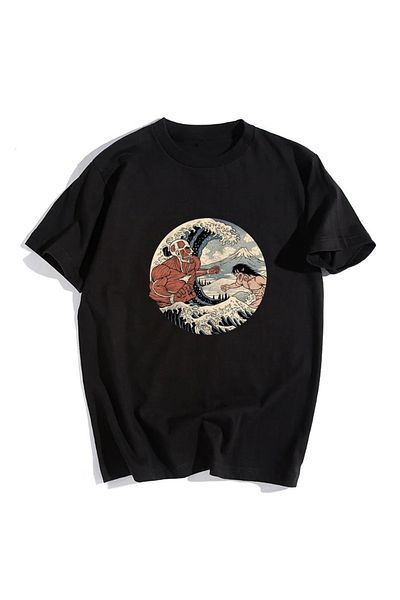 Touz Μπλουζάκι Grandükkan Attack On Titan Art Μαύρο Unisex Oversize
