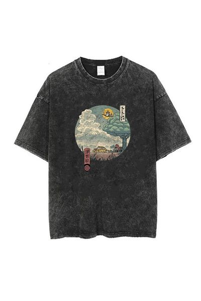 Touz Πλένεται Neighbor's Ukiyo-E Unisex Vintage T-shirt