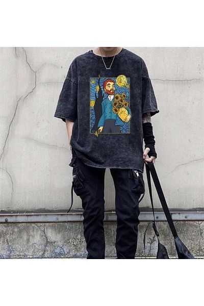 Touz Μπλουζάκι Van Gogh με πλυμένο σχέδιο