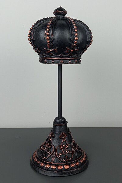 Euro Decora Kral Tacı Satranç Şah Modeli 28cm Dekoratif Obje Biblo Salon Süsü...