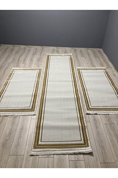 SARAR HALI Sarar Moda Halı Nepal Altın Varaklı Yatak Odası Seti+yumuşak Halı+...