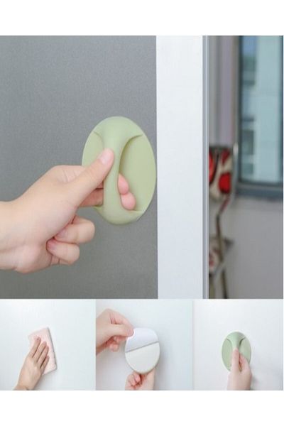 TİNEKE Multi-Purpose Adhesive Holder Handle 2 Pieces Practical Home Supplies