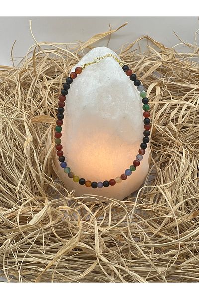Hobimos 100% Natural Stone Necklace 8mm Chakra Stone