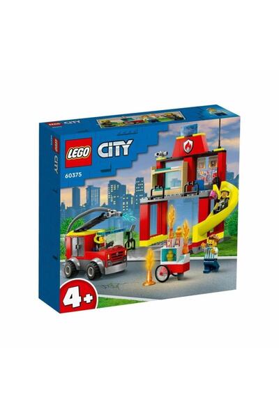 LEGO 60375 مدينة - مركز إطفاء وشاحنة إطفاء 153 قطعة +4 سنوات