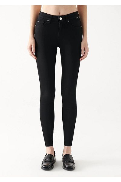 Trn JNS Lucy Extra Black Jeans cu talie înaltă Pantaloni Fadeless Black Jeans (de colecție)