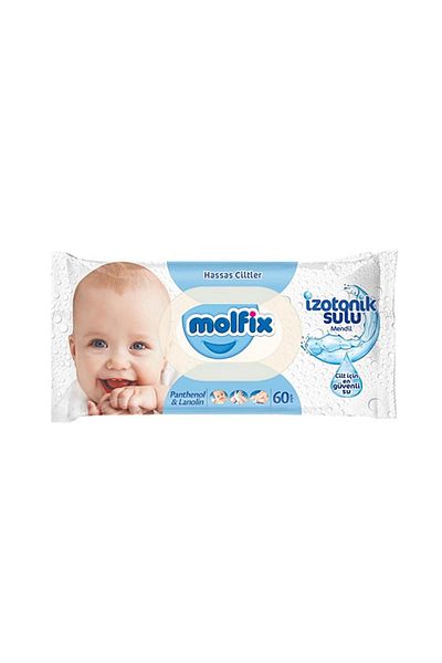 Molfix Isotonic Wet Wipes 60 Pack Sensitive Skin 4 Pieces