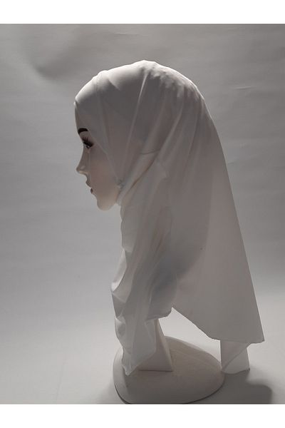 erasra class Παιδικό έτοιμο κασκόλ Hijab Ecru