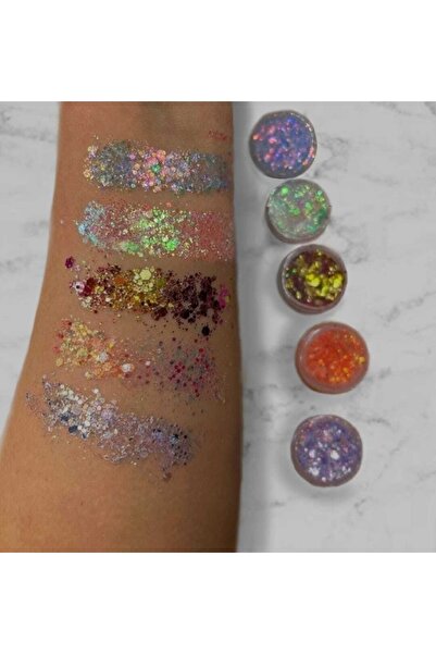 hbtasarim Glitter Gel Glitter - Set of 5 Headlamp