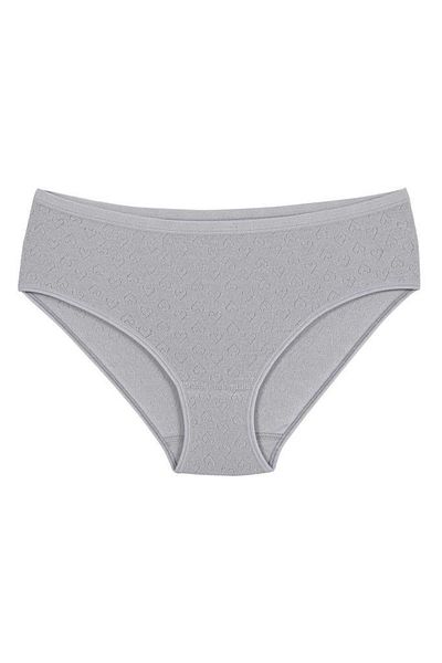 YILDIZ 12 bucăți Ribbed Heart Bato Chiloți Gri 3589