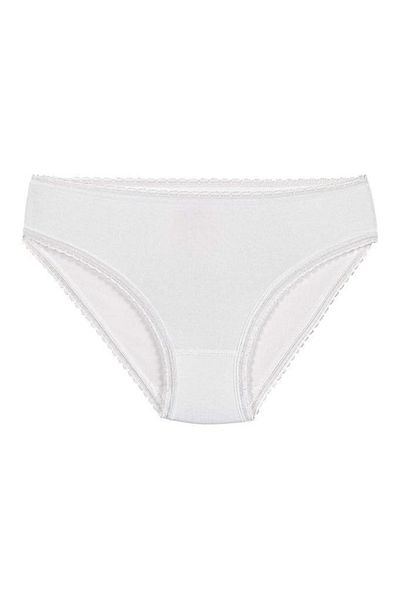 YILDIZ 12 Pieces Modal Lace Bikini Panties White 3900