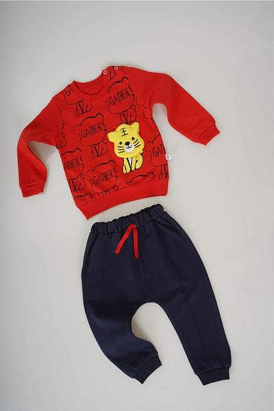 MİNİKO KİDS Baby Boy Dino Printed Cotton Baby Suit