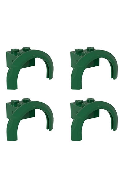 LEGO Technic Custom Accessory Vehicle Mudguard 4 X 2 X 1 Long Mudguard Green 4 Pieces Will Be Sent