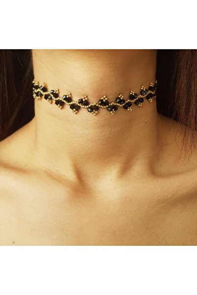 Handmade By HLY Handmade Black Ivy Pyramid Necklace