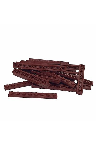 LEGO Moc Custom Accessory Creator Plate 1 X 8 Flat Brick Brown 4 Pieces Will Be Sent
